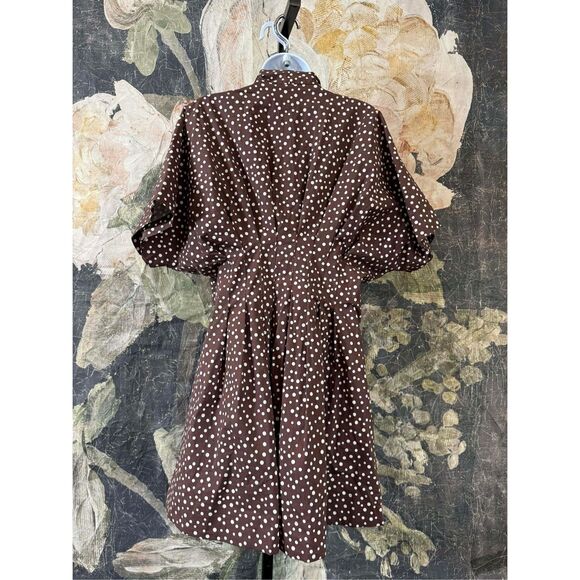New Anthropologie The Tobie Tie-Neck Shirt Dress by Exquise sz M - Picture 5 of 10